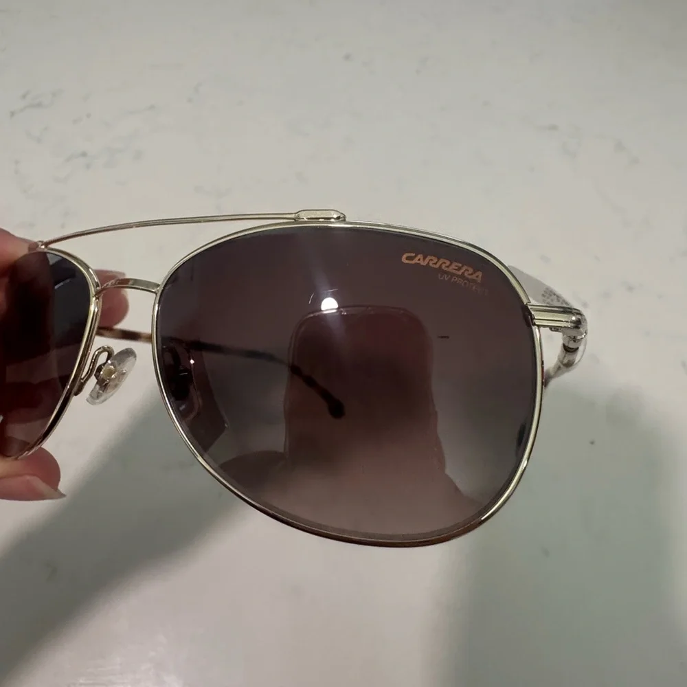 Carrera Gold Aviator Sunglasses with Tortoise Arms